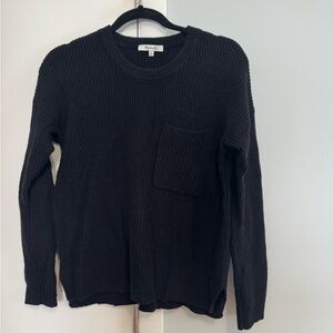 Madewell black knit sweater. Size XS